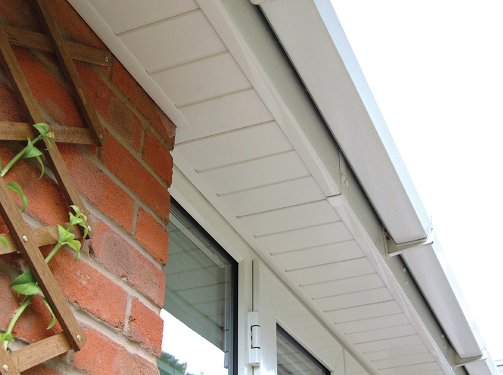 white gutter and roofline