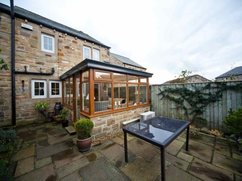 brown conservatory extension edwardian style