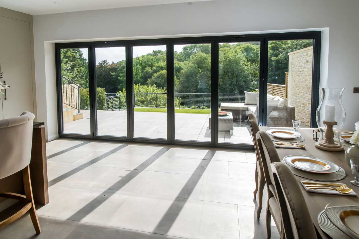 Aluminium Bifold Doors - Custom Glaze