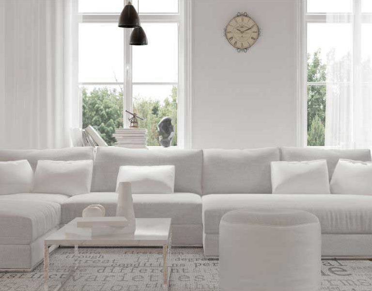 secondary glazed white windows in a living room